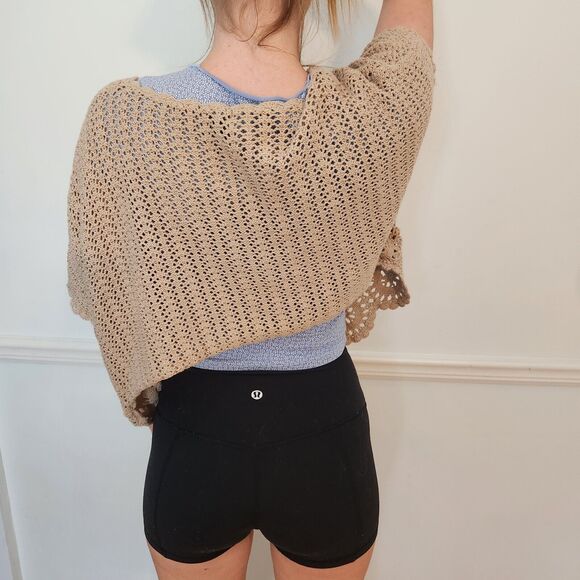 VTG Y2K Wet Seal Sweater Vest Sz Medium Womens Boho Crop Cardigan Hippie… - Picture 7 of 11